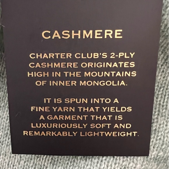 Charter Club Luxury Sweater 100% Cashmere Bella Mint Heather Sz S NWT - Picture 3 of 11